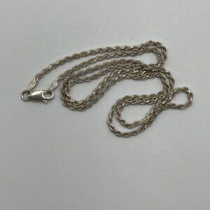 Elegant Silver Rope Chain Necklace
